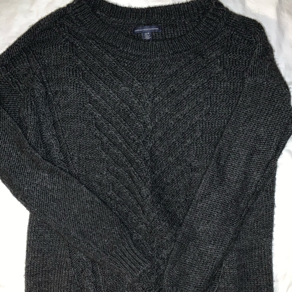 American Eagle charcoal knit sweater